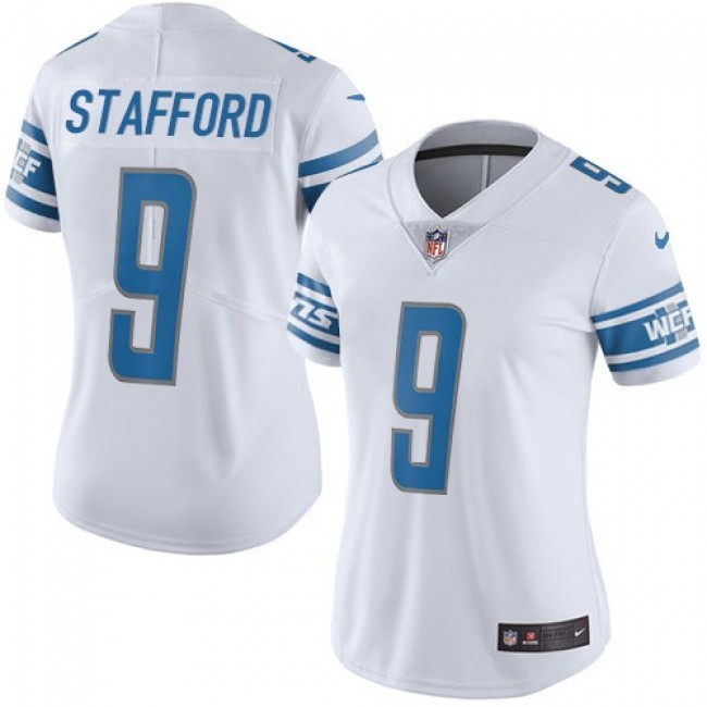 Women's Lions #9 Matthew Stafford White Stitched NFL Vapor Untouchable Limited Jersey