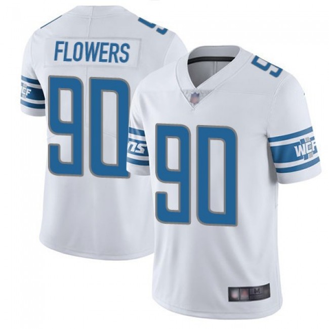 Nike Lions #90 Trey Flowers White Men's Stitched NFL Vapor Untouchable Limited Jersey