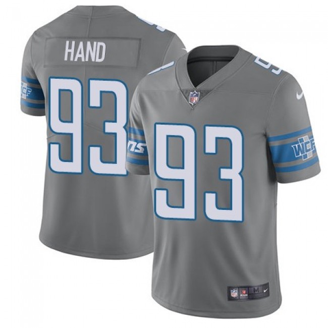 Nike Lions #93 Da'Shawn Hand Gray Men's Stitched NFL Limited Rush Jersey