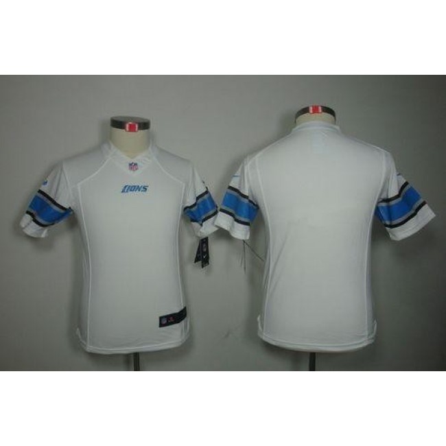 Detroit Lions Blank White Youth Stitched NFL Limited Jersey