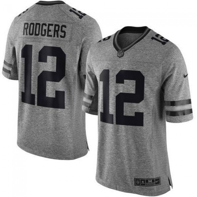 Nike Packers #12 Aaron Rodgers Gray Men's Stitched NFL Limited Gridiron Gray Jersey