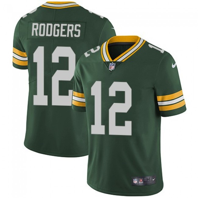 Green Bay Packers #12 Aaron Rodgers Green Team Color Youth Stitched NFL Vapor Untouchable Limited Jersey