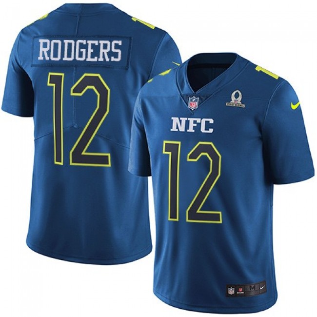 Nike Packers #12 Aaron Rodgers Navy Men's Stitched NFL Limited NFC 2017 Pro Bowl Jersey