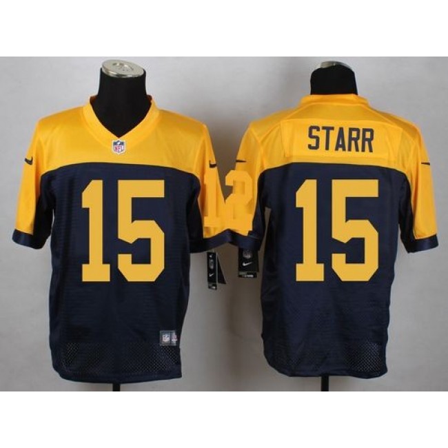 Nike Packers #15 Bart Starr Navy Blue Alternate Men's Stitched NFL New Elite Jersey