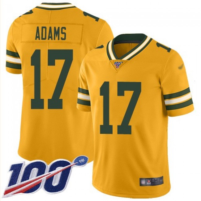 Nike Packers #17 Davante Adams Gold Men's Stitched NFL Limited Inverted Legend 100th Season Jersey