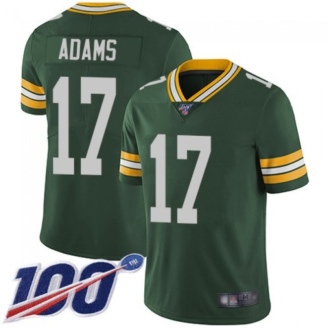 Nike Packers #17 Davante Adams Green Team Color Men's Stitched NFL 100th Season Vapor Limited Jersey