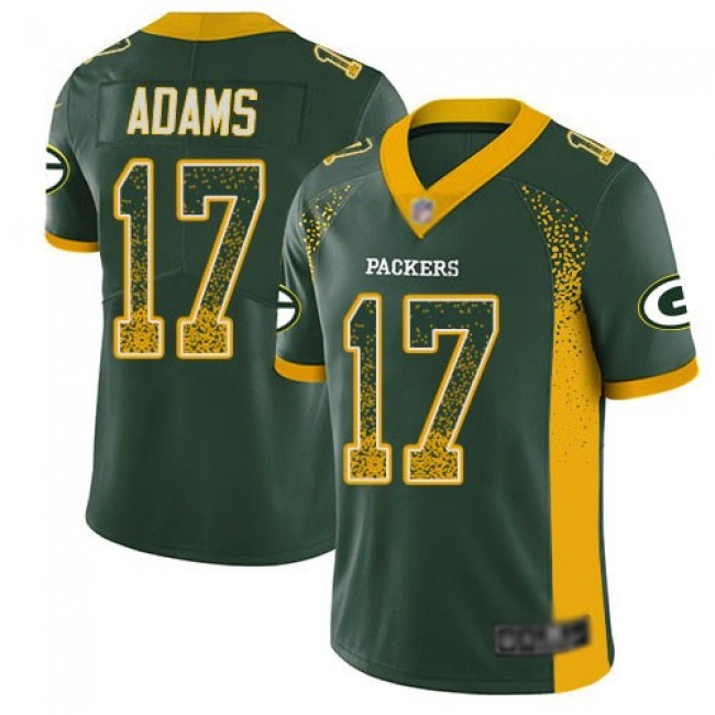 Nike Packers #17 Davante Adams Green Team Color Men's Stitched NFL Limited Rush Drift Fashion Jersey