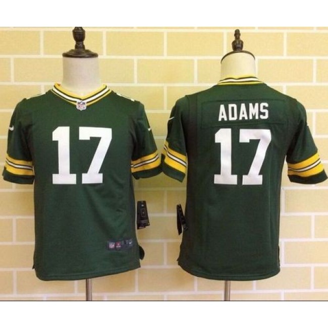 Green Bay Packers #17 Davante Adams Green Team Color Youth Stitched NFL Elite Jersey