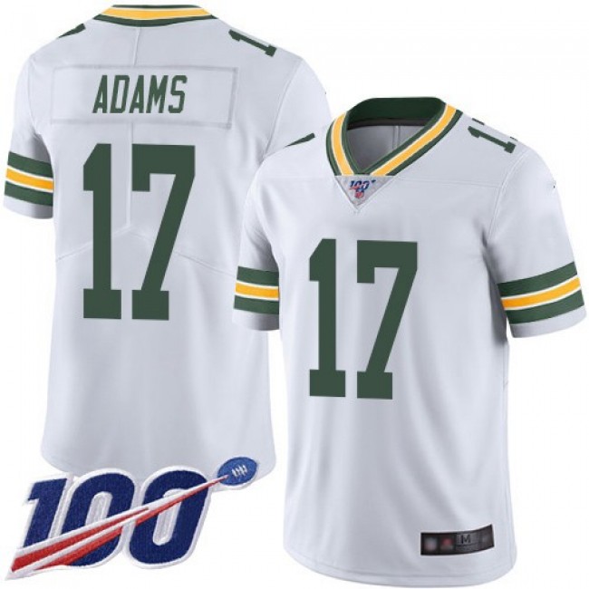 Nike Packers #17 Davante Adams White Men's Stitched NFL 100th Season Vapor Limited Jersey