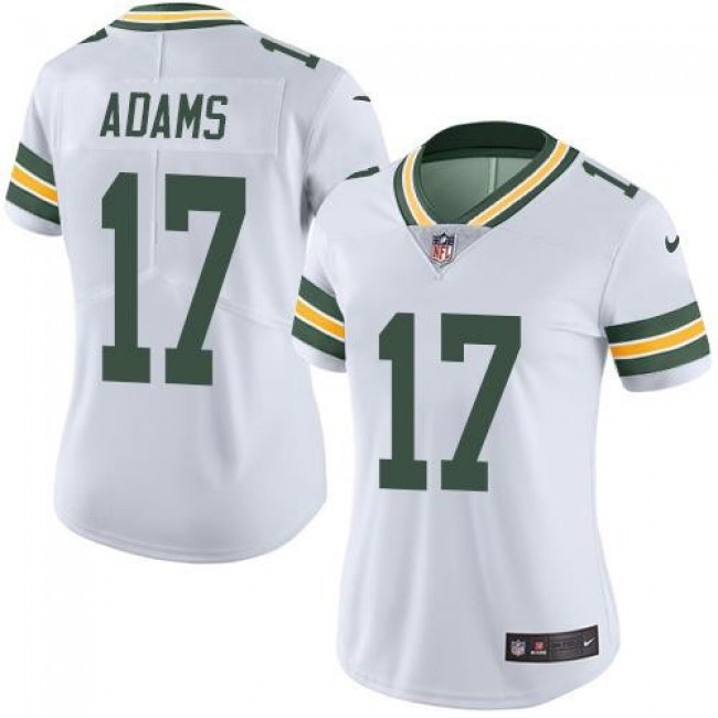 Women's Packers #17 Davante Adams White Stitched NFL Vapor Untouchable Limited Jersey