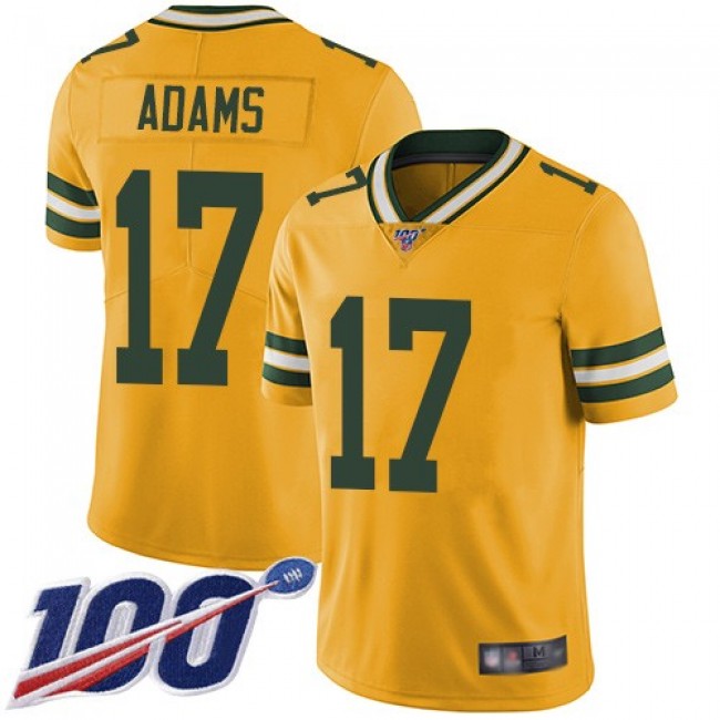 Nike Packers #17 Davante Adams Yellow Men's Stitched NFL Limited Rush 100th Season Jersey