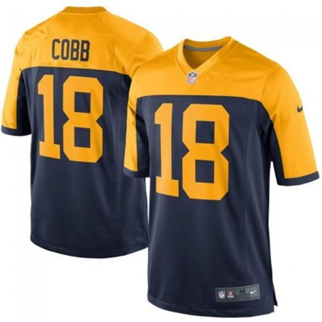 Green Bay Packers #18 Randall Cobb Navy Blue Alternate Youth Stitched NFL New Elite Jersey