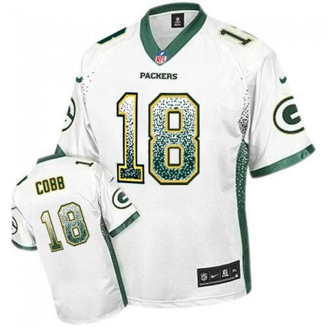 Green Bay Packers #18 Randall Cobb White Youth Stitched NFL Elite Drift Fashion Jersey