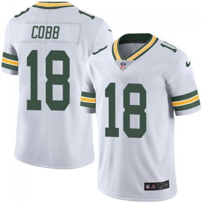 Green Bay Packers #18 Randall Cobb White Youth Stitched NFL Vapor Untouchable Limited Jersey