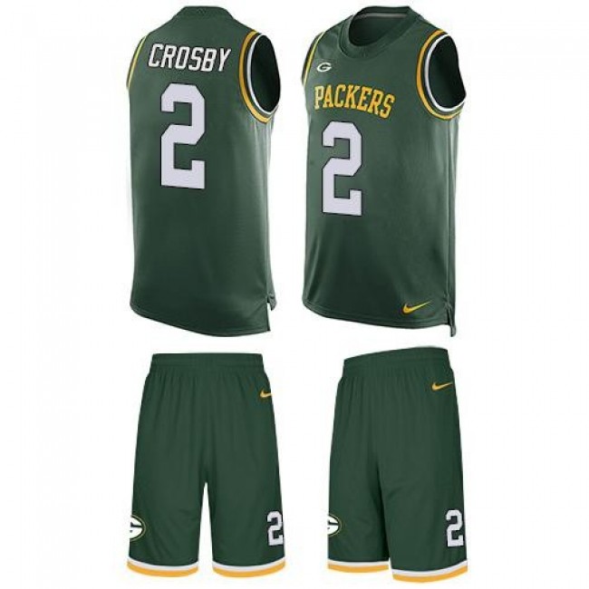 Nike Packers #2 Mason Crosby Green Team Color Men's Stitched NFL Limited Tank Top Suit Jersey