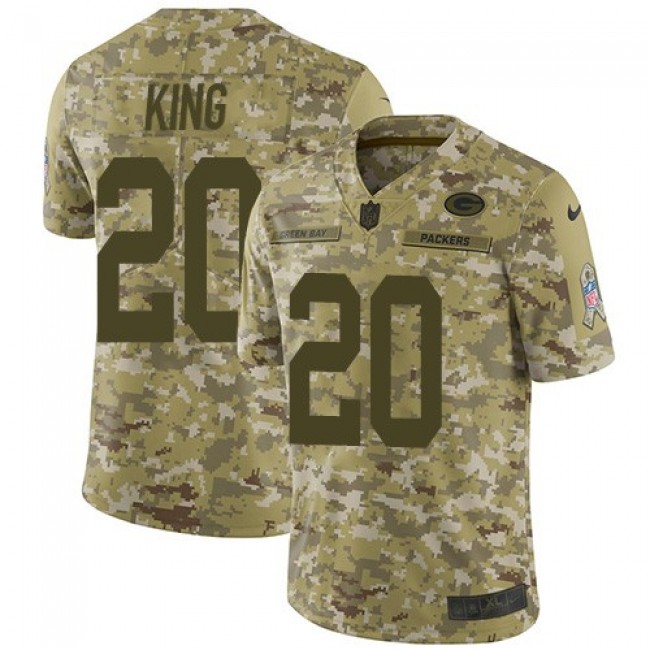 Nike Packers #20 Kevin King Camo Men's Stitched NFL Limited 2018 Salute To Service Jersey