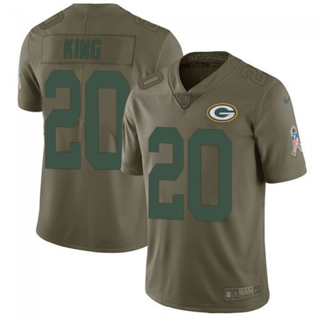 Nike Packers #20 Kevin King Olive Men's Stitched NFL Limited 2017 Salute To Service Jersey
