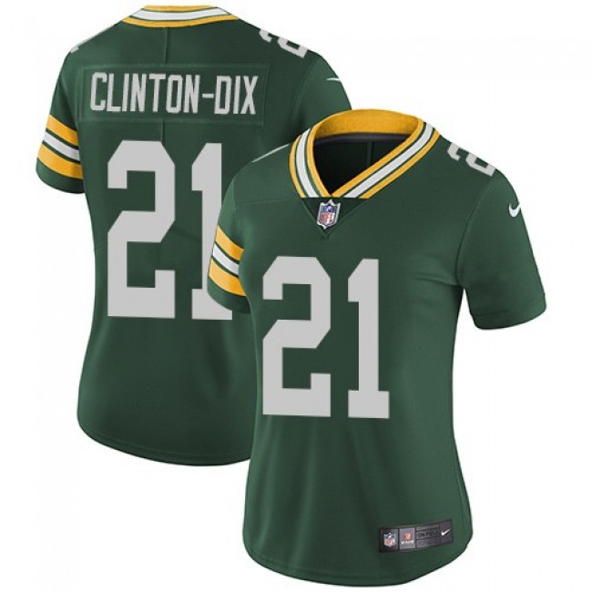 Women's Packers #21 Ha Ha Clinton-Dix Green Team Color Stitched NFL Vapor Untouchable Limited Jersey