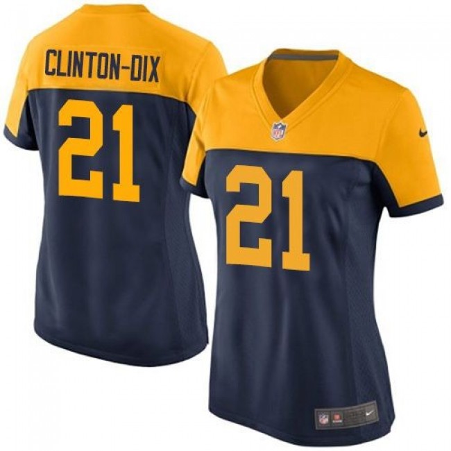Women's Packers #21 Ha Ha Clinton-Dix Navy Blue Alternate Stitched NFL New Elite Jersey