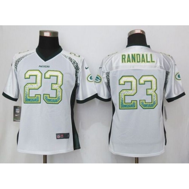 Women's Packers #23 Damarious Randall White Stitched NFL Elite Drift Jersey