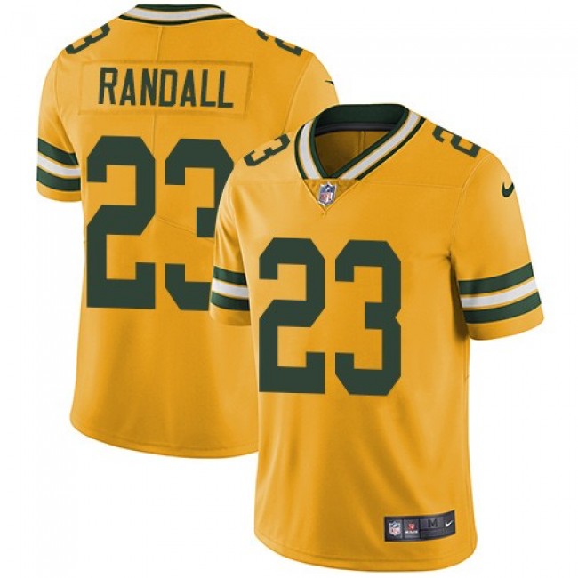 Green Bay Packers #23 Damarious Randall Yellow Youth Stitched NFL Limited Rush Jersey