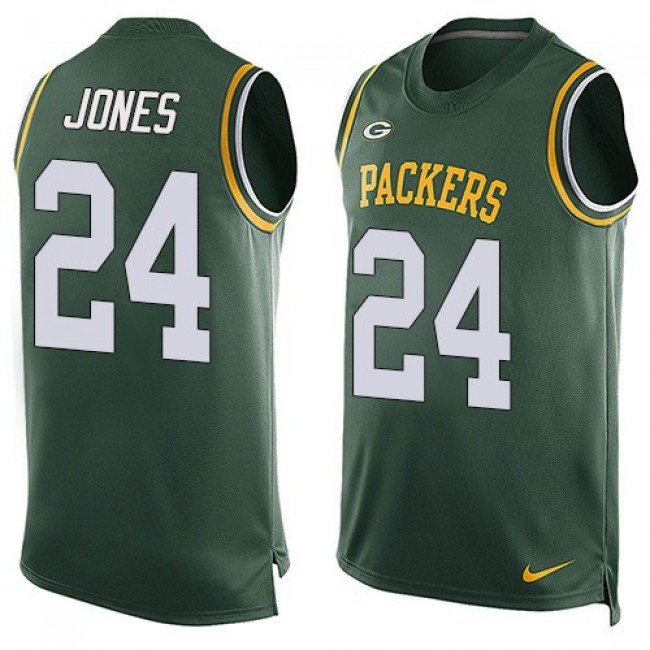Nike Packers #24 Josh Jones Green Team Color Men's Stitched NFL Limited Tank Top Jersey