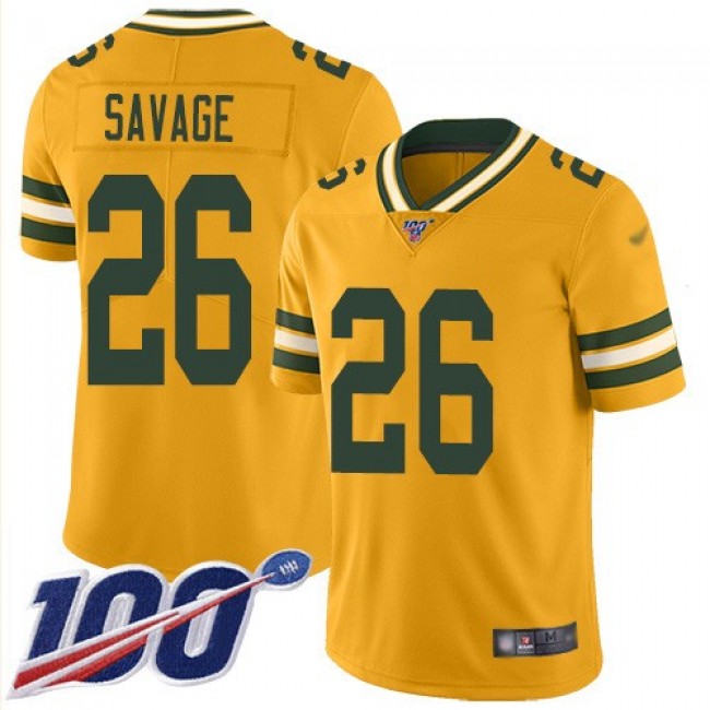 Nike Packers #26 Darnell Savage Gold Men's Stitched NFL Limited Inverted Legend 100th Season Jersey