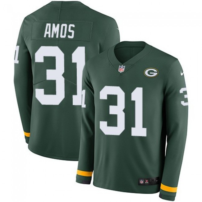 Nike Packers #31 Adrian Amos Green Team Color Men's Stitched NFL Limited Therma Long Sleeve Jersey