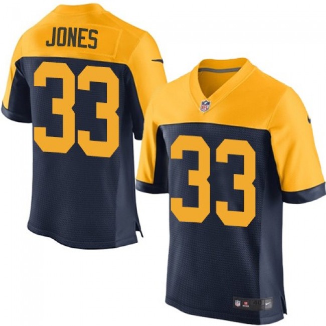 Nike Packers #33 Aaron Jones Navy Blue Alternate Men's Stitched NFL New Elite Jersey