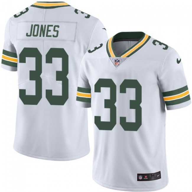Nike Packers #33 Aaron Jones White Men's Stitched NFL Vapor Untouchable Limited Jersey