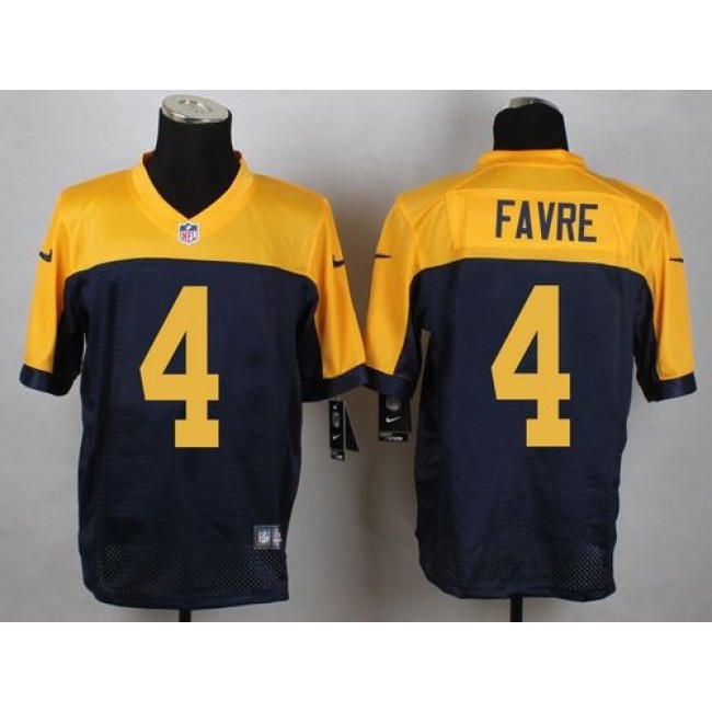 Nike Packers #4 Brett Favre Navy Blue Alternate Men's Stitched NFL New Elite Jersey