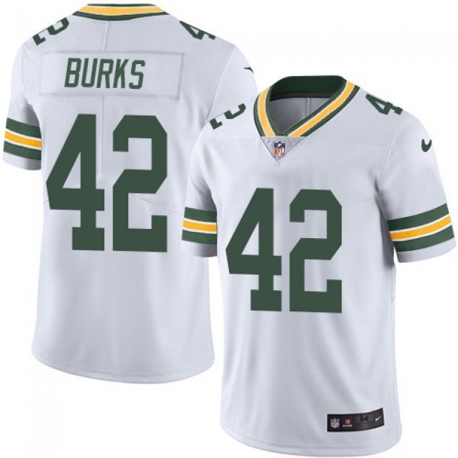 Nike Packers #42 Oren Burks White Men's Stitched NFL Vapor Untouchable Limited Jersey