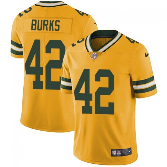 Nike Packers #42 Oren Burks Yellow Men's Stitched NFL Limited Rush Jersey
