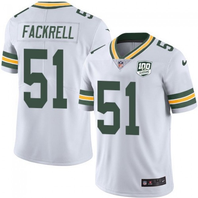 Nike Packers #51 Kyler Fackrell White Men's 100th Season Stitched NFL Vapor Untouchable Limited Jersey
