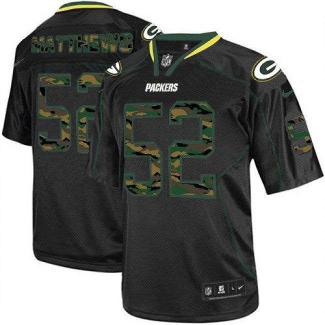 Nike Packers #52 Clay Matthews Black Men's Stitched NFL Elite Camo Fashion Jersey