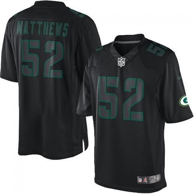Nike Packers #52 Clay Matthews Black Men's Stitched NFL Impact Limited Jersey