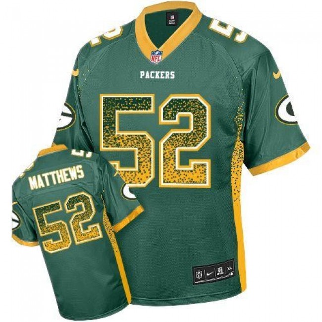 Nike Packers #52 Clay Matthews Green Team Color Men's Stitched NFL Elite Drift Fashion Jersey