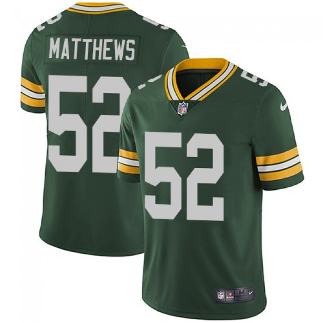 Nike Packers #52 Clay Matthews Green Team Color Men's Stitched NFL Vapor Untouchable Limited Jersey