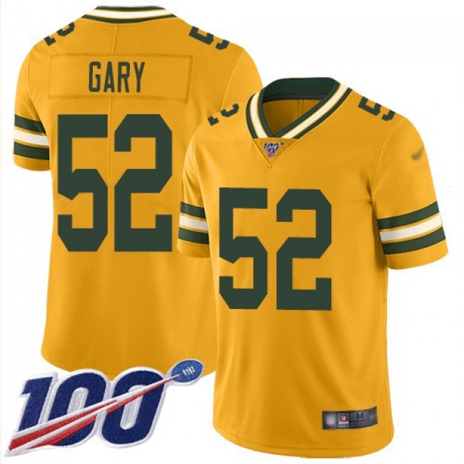 Nike Packers #52 Rashan Gary Gold Men's Stitched NFL Limited Inverted Legend 100th Season Jersey