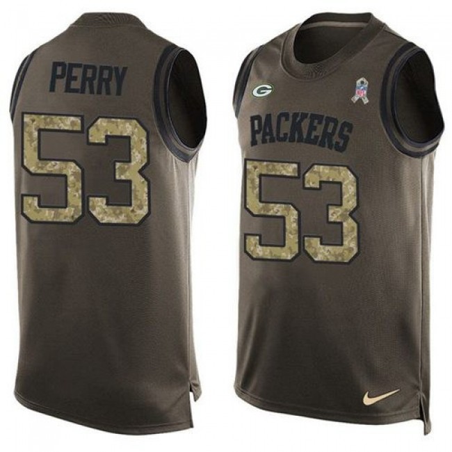 Nike Packers #53 Nick Perry Green Men's Stitched NFL Limited Salute To Service Tank Top Jersey