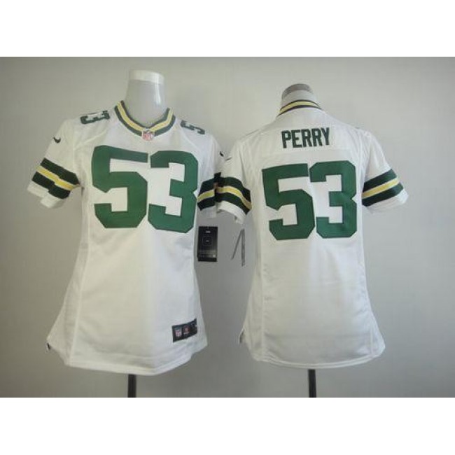 Women's Packers #53 Nick Perry White Stitched NFL Elite Jersey
