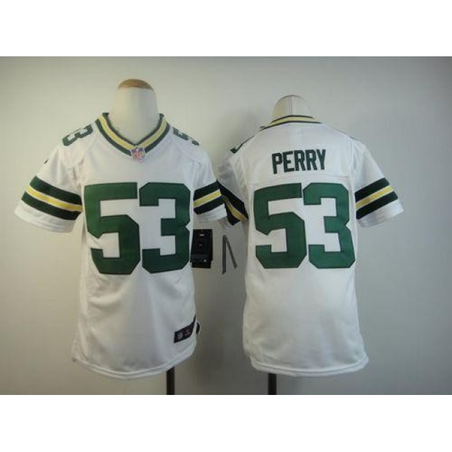 Green Bay Packers #53 Nick Perry White Youth Stitched NFL Elite Jersey