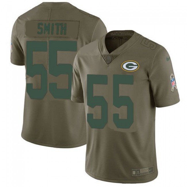 Nike Packers #55 Za'Darius Smith Olive Men's Stitched NFL Limited 2017 Salute To Service Jersey