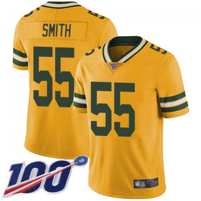 Nike Packers #55 Za'Darius Smith Yellow Men's Stitched NFL Limited Rush 100th Season Jersey