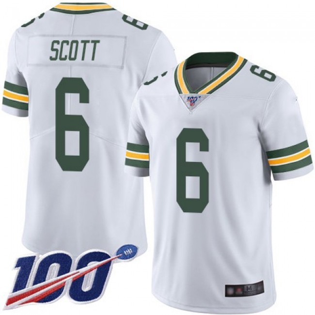 Nike Packers #6 JK Scott White Men's Stitched NFL 100th Season Vapor Limited Jersey