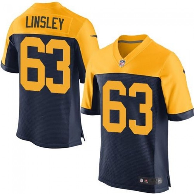 Nike Packers #63 Corey Linsley Navy Blue Alternate Men's Stitched NFL New Elite Jersey