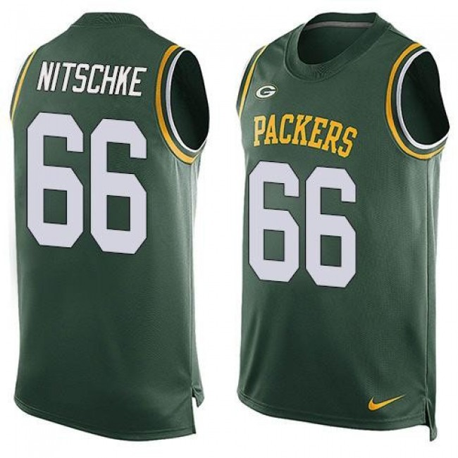 Nike Packers #66 Ray Nitschke Green Team Color Men's Stitched NFL Limited Tank Top Jersey