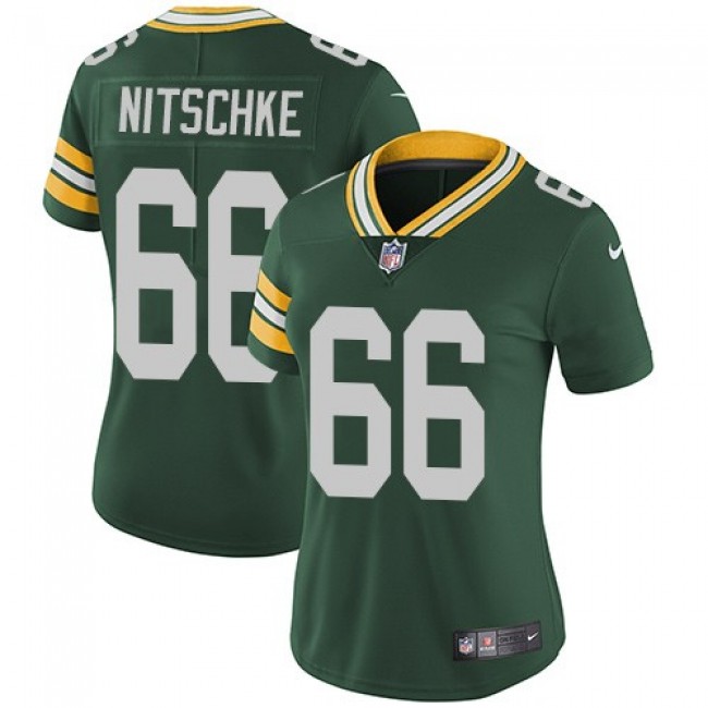 Women's Packers #66 Ray Nitschke Green Team Color Stitched NFL Vapor Untouchable Limited Jersey