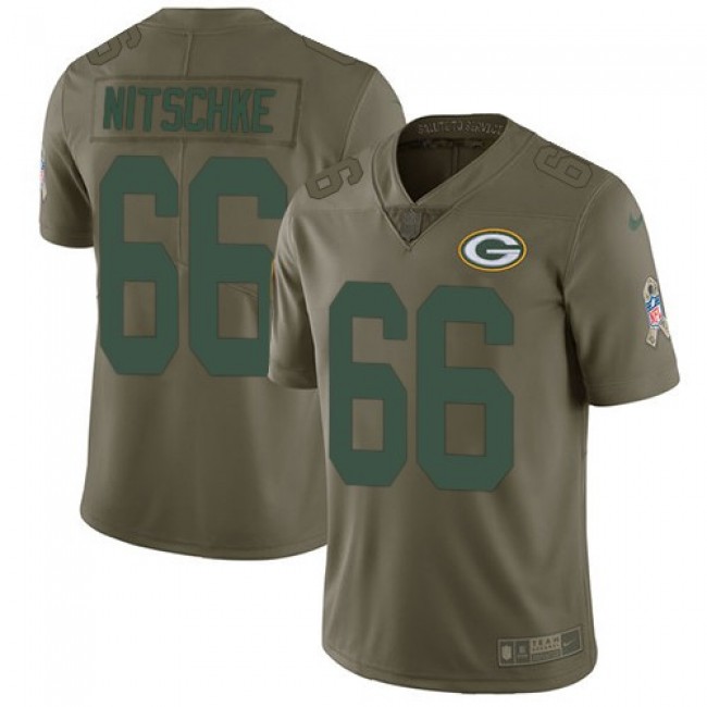 Nike Packers #66 Ray Nitschke Olive Men's Stitched NFL Limited 2017 Salute To Service Jersey