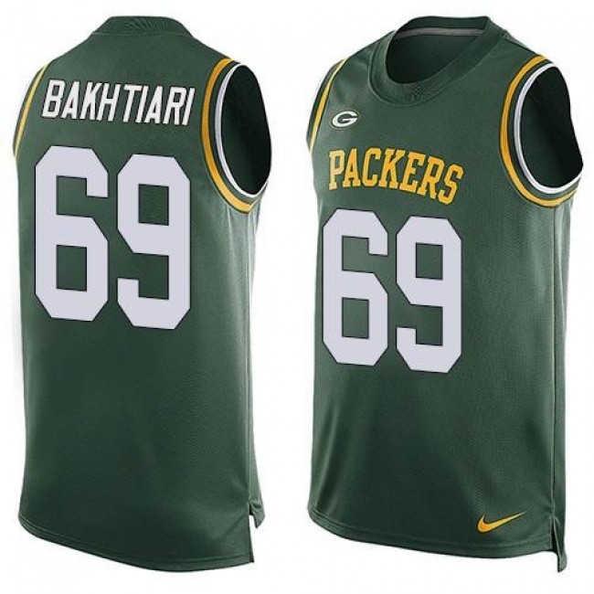 Nike Packers #69 David Bakhtiari Green Team Color Men's Stitched NFL Limited Tank Top Jersey